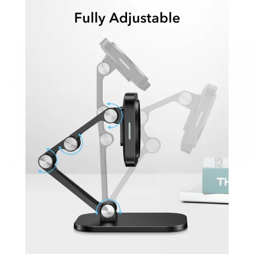 ESR HaloLock asztali telefontartó MagSafe vezeték nélküli töltéssel fekete - 5