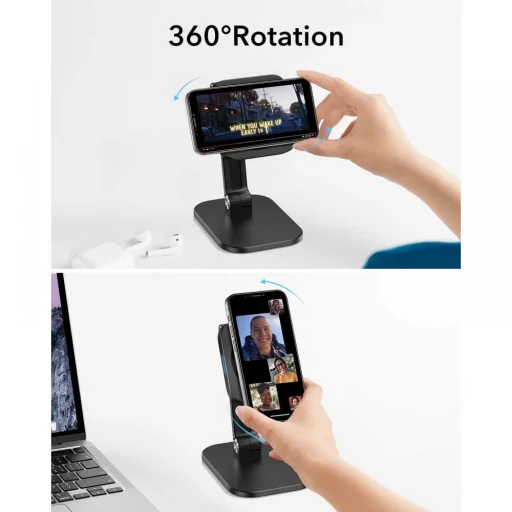 ESR HaloLock asztali telefontartó MagSafe vezeték nélküli töltéssel fekete - 8