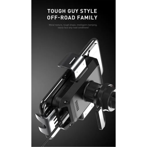 Tech-Protect R3 Autós Telefontartó Vezeték Nélküli Töltéssel Fekete - 7