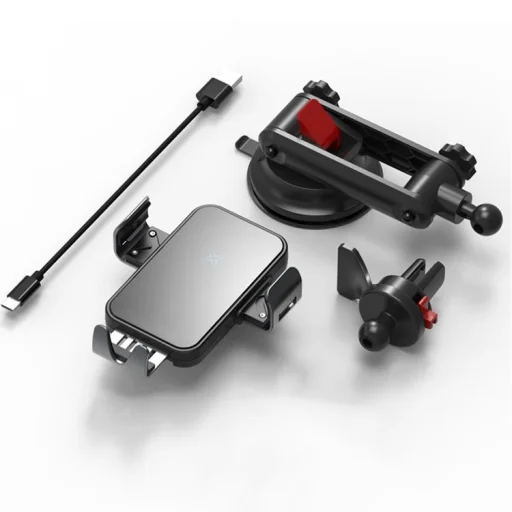 Tech-Protect R3 Autós Telefontartó Vezeték Nélküli Töltéssel Fekete - 14