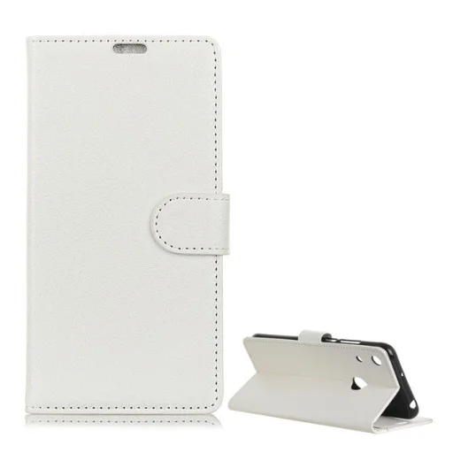 Bőr hatású fliptok Honor 10 Lite fehér - 1