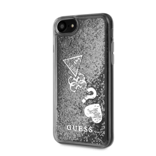 Guess GUHCI8GLUFLSI Liquid Glitter PC tok iPhone 7/8 ezüst - 6