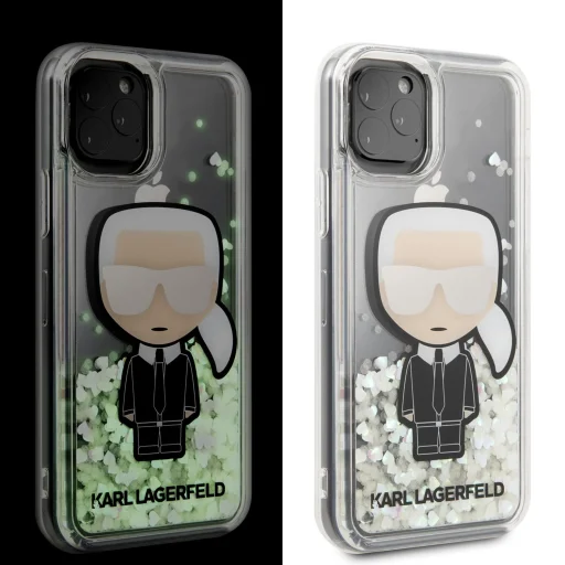 Karl Lagerfeld KLHCN58LGIRKL Glitter Iridescente tok iPhone 11 Pro áttetsző - 4