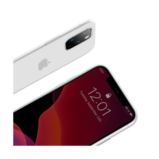 Baseus Jelly Liquid Silica Gel tok iPhone 11 Pro átlátszó/fehér (WIAPIPH58S-GD02) - 5