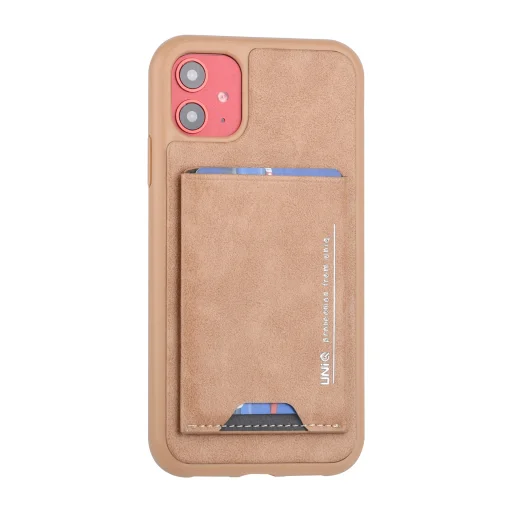 UNIQ Bruin tok kártyatartóval iPhone 11 barna - 6