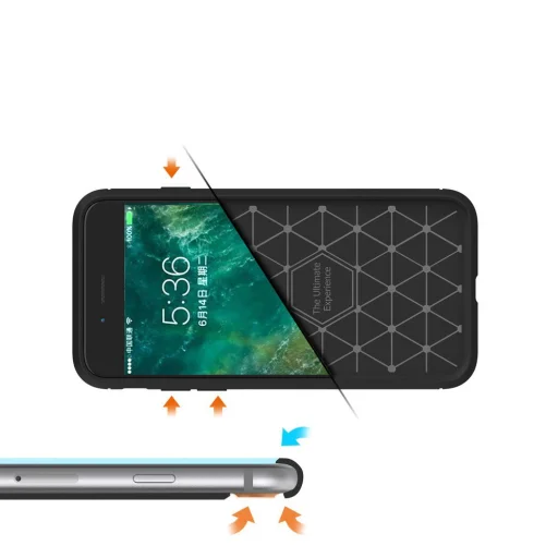 Carbon mintájú TPU tok iPhone 2020SE fekete - 6