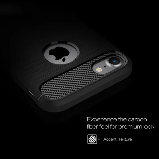Carbon mintájú TPU tok iPhone 2020SE fekete - 3