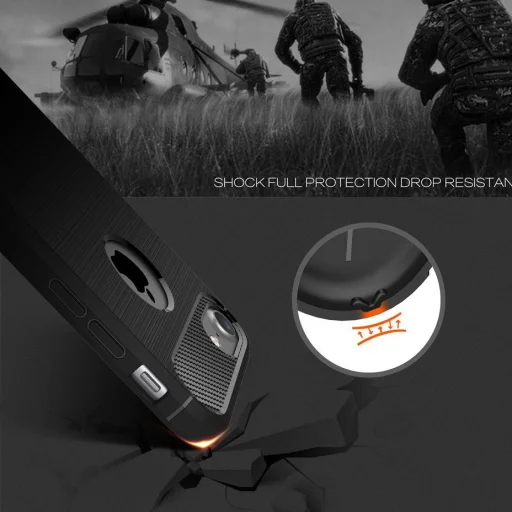 Carbon mintájú TPU tok iPhone 2020SE fekete - 5