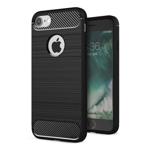 Carbon mintájú TPU tok iPhone 2020SE fekete - 1
