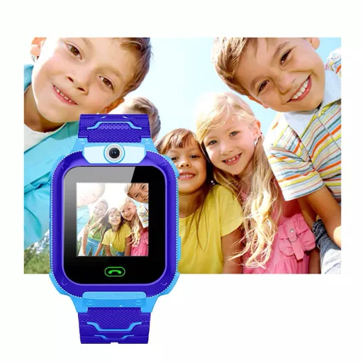 Q12 Gyerek okosóra GPS helymeghatározással kék - 11