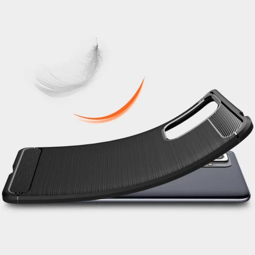 Armored szénszál mintájú TPU tok XIAOMI REDMI NOTE 10 fekete - 2