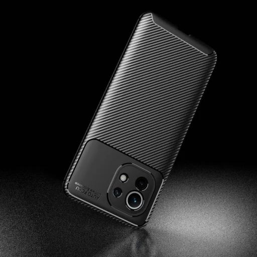 Xiaomi Mi 11 Armored szénszál mintájú TPU tok fekete - 7