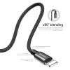 Baseus Yiven Nylon harisnyázott USB/ Lightning kábel 2A 1.8m fekete (CALYW-A01) thumbnail