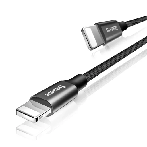 Baseus Yiven Nylon harisnyázott USB/ Lightning kábel 2A 1.2m fekete (CALYW-01) - 6