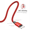 Baseus Yiven Nylon harisnyázott USB/ Lightning kábel 2A 1.8m piros (CALYW-A09) thumbnail