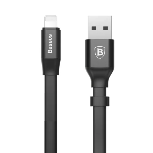 Baseus Nimble lapos USB / Lightning kábel 2A 23Cm fekete (CALMBJ-B01) - 2