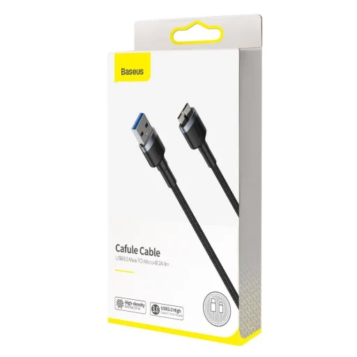 Baseus Cafule Nylon harisnyázott USB 3.0/ Micro B2 USB kábel 2A 1m szürke (CADKLF-D0G) - 6