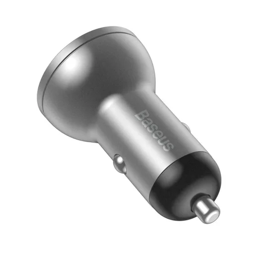 Baseus autós töltő, digitális kijelzővel 2xUSB 4.8A 24W ezüst (CCBX-0S) - 4