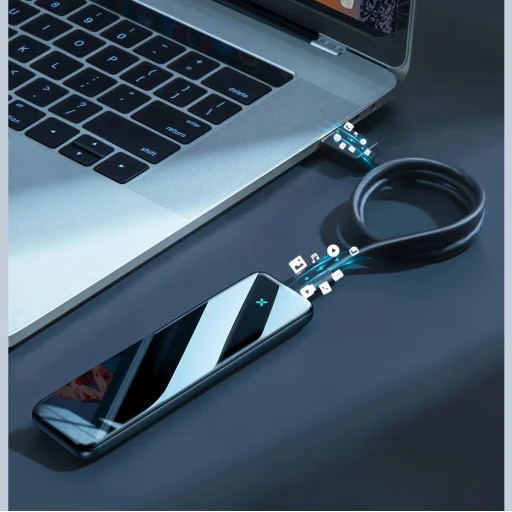 Baseus Külső SSD M.2 SATA ház, tok USB Type-C 3.2 Gen 1 B / M+B key + kábel szürke (CAYPH-E0G) - 17