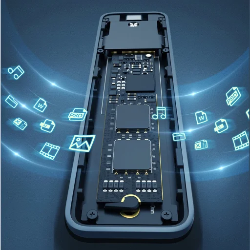 Baseus Külső SSD M.2 SATA ház, tok USB Type-C 3.2 Gen 1 B / M+B key + kábel szürke (CAYPH-E0G) - 2