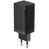 Baseus GaN2 Pro hálózati gyorstöltő BPS II 65 W USB / 2x USB Type-C QC 3.0 PD SCP FCP AFC (gallium nitrid) fekete (CCGAN2P-B01) thumbnail
