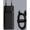 Baseus GaN2 Pro hálózati gyorstöltő BPS II 65 W USB / 2x USB Type-C QC 3.0 PD SCP FCP AFC (gallium nitrid) fekete (CCGAN2P-B01) thumbnail