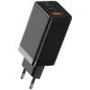Baseus GaN2 Pro hálózati gyorstöltő BPS II 65 W USB / 2x USB Type-C QC 3.0 PD SCP FCP AFC (gallium nitrid) fekete (CCGAN2P-B01) thumbnail