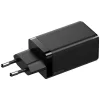 Baseus GaN2 Pro hálózati gyorstöltő BPS II 65 W USB / 2x USB Type-C QC 3.0 PD SCP FCP AFC (gallium nitrid) fekete (CCGAN2P-B01) thumbnail