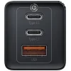 Baseus GaN2 Pro hálózati gyorstöltő BPS II 65 W USB / 2x USB Type-C QC 3.0 PD SCP FCP AFC (gallium nitrid) fekete (CCGAN2P-B01) thumbnail
