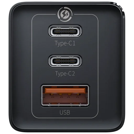 Baseus GaN2 Pro hálózati gyorstöltő BPS II 65 W USB / 2x USB Type-C QC 3.0 PD SCP FCP AFC (gallium nitrid) fekete (CCGAN2P-B01) - 5