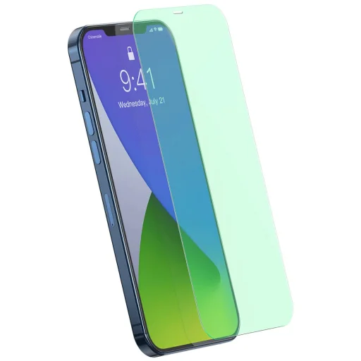 Baseus 2x 0.3mm Eye Protection Anti Blue Light kijelzővédő üvegfólia iPhone 12 Pro MAX (SGAPIPH67N-LP02) - 4