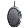 Baseus Circular Mirror vezeték nélküli 10W Qi gyorstöltő és USB HUB adapter szürke (WXJMY-0G) thumbnail
