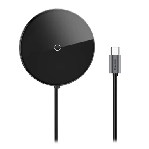 Baseus Circular Mirror vezeték nélküli 10W Qi gyorstöltő és USB HUB adapter szürke (WXJMY-0G) - 1