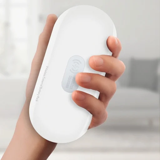 LDNIO 5000mAh Powerbank töltő dokkolóval és vezeték nélküli Qi töltéssel fehér - 3