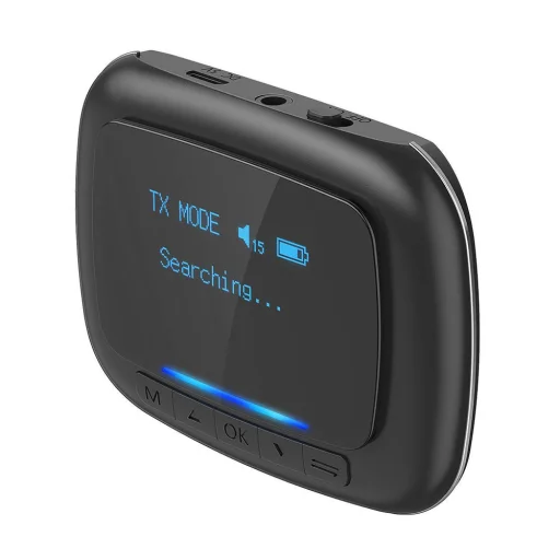 BlitzWolf BW-BR6 Bluetooth 5.0, aptX Transmitter / fogadó fekete - 1