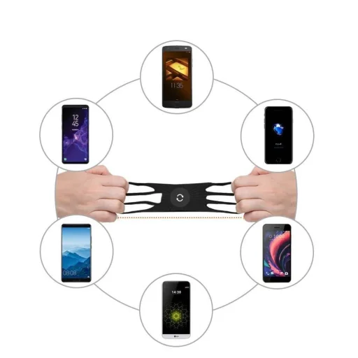 Univerzális biciklis telefontartó kormányra rögzíthető 360° forgatható fekete - 2