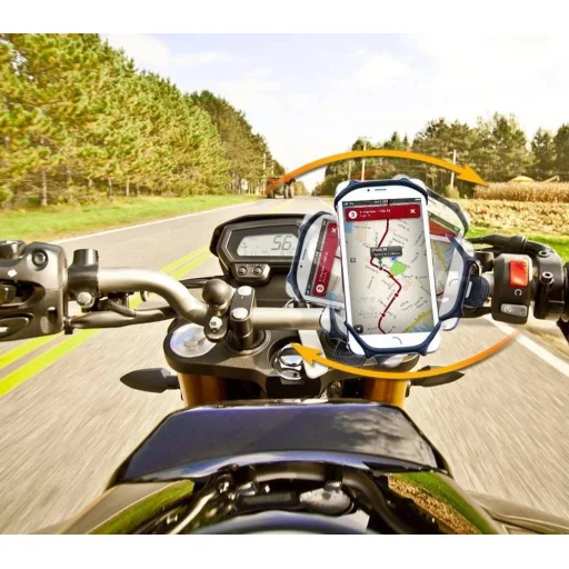 Univerzális biciklis telefontartó kormányra rögzíthető 360° forgatható fekete - 5