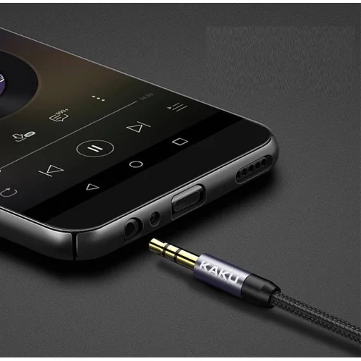 KAKU Rouya AUX 3.5mm jack audio kábel 1m fekete (KSC-389) - 9