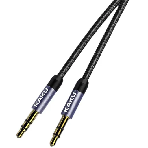 KAKU Rouya AUX 3.5mm jack audio kábel 1m fekete (KSC-389) - 1