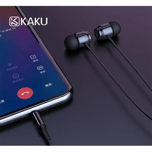 KAKU Youyan vezetékes 3.5mm fülhallgató mikrofonnal fekete (KSC-381) - 5