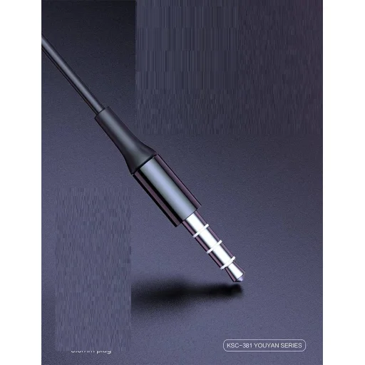 KAKU Youyan vezetékes 3.5mm fülhallgató mikrofonnal fekete (KSC-381) - 6