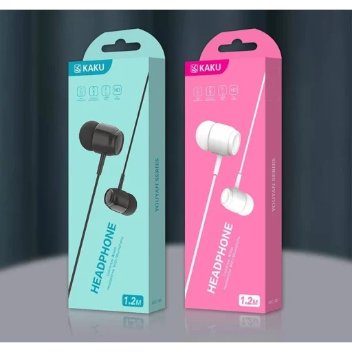 KAKU Youyan vezetékes 3.5mm fülhallgató mikrofonnal fekete (KSC-381) - 4