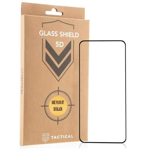 Tactical Shield 5D kijelzővédő üvegfólia OnePlus 8T fekete - 1