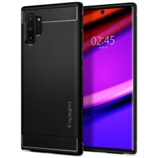 Samsung Note 10+ Plus Spigen Rugged Armor tok matt fekete (627CS27331)