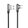KAKU Zinc Alloy USB - USB Type-C kábel 90° döntött 3.2A 1.2m fekete (KSC-125) thumbnail