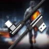 KAKU Zinc Alloy USB - USB Type-C kábel 90° döntött 3.2A 1.2m fekete (KSC-125) thumbnail