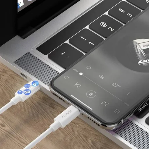 KAKU USB Type-C - Lightning PD 18W kábel 1m fehér (KSC-272) - 12