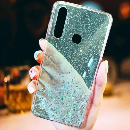 Sequins csillogó flitteres tok SAMSUNG GALAXY A02S menta - 3