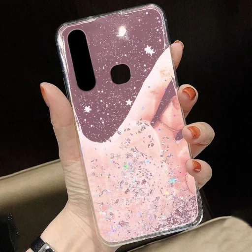 Sequins csillogó flitteres tok SAMSUNG GALAXY A02S pink - 4