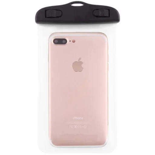 Vízálló telefontok nyakba akasztóval 6.8'' fekete - 2